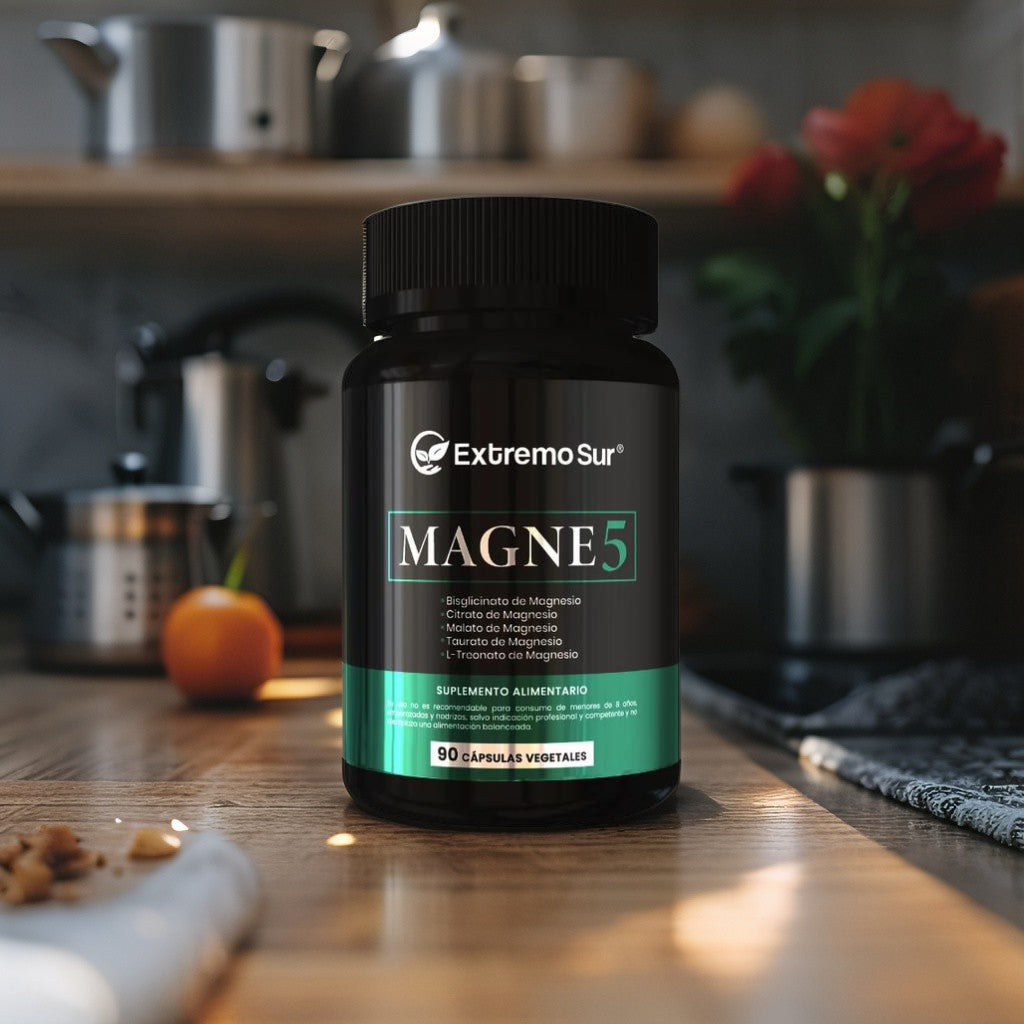 5 MAGNESIOS                      MAGNE 5   Bisglicinato Taurato L-treonato Malato Citrato